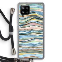 Watercolor Agate: Samsung Galaxy A42 5G Transparant Hoesje met koord