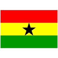 Vlag van Ghana - 60 x 90 cm - klein formaat - landen vlaggen - polyester - met ophangringen