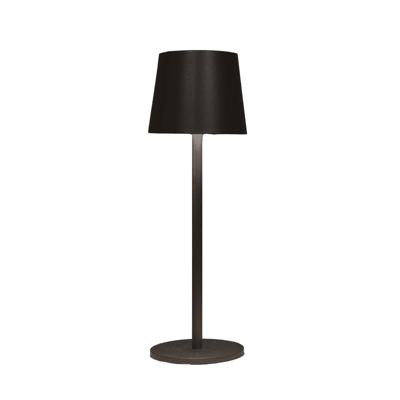 Draadloze tafellamp warm wit dimbaar LED inclusief USB kabel 26.5x9cm mat zwart - Annas collection