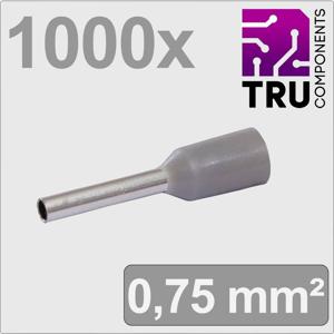 TRU COMPONENTS TC-13377196 Adereindhulzen 0.75 mm² Deels geïsoleerd Grijs 1000 stuk(s)