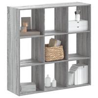 Boekenkast 102x32x102 cm bewerkt hout grijs sonoma eikenkleurig