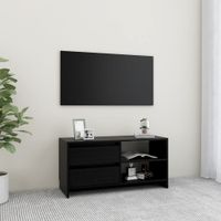 Tv-meubel 80x31x39 cm massief grenenhout zwart