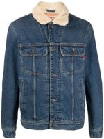 Diesel veste en jean à col en peau lainée - Bleu - thumbnail