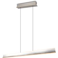 LED Hanglamp - Cinque Cimolto - 1 Lichtpunt van 50 Watt - Dimbaar - Aanpasbare Lichtkleur - Hoogteverstelling Zonder Contragewicht - Mat Nikkel - Metaal