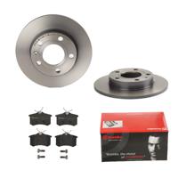 Remmenset, remschijf BREMBO, Remschijftype: Massief, Inbouwplaats: Achteras, u.a. für Audi, Seat - thumbnail