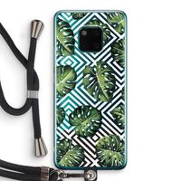 Geometrische jungle: Huawei Mate 20 Pro Transparant Hoesje met koord