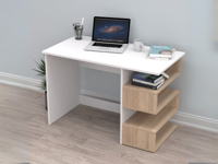 Bureau LEREAL 115 cm wit/sonoma eik
