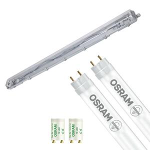 LED Waterdichte TL Armatuur met T8 Buizen - Velvalux Strela - 120cm - Dubbel - Koppelbaar - Waterdicht IP65 - OSRAM -