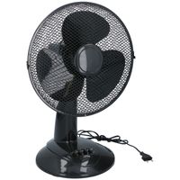 Voordelige tafel ventilator zwart 30 cm   -