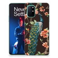 OnePlus 8T TPU Hoesje Pauw met Bloemen