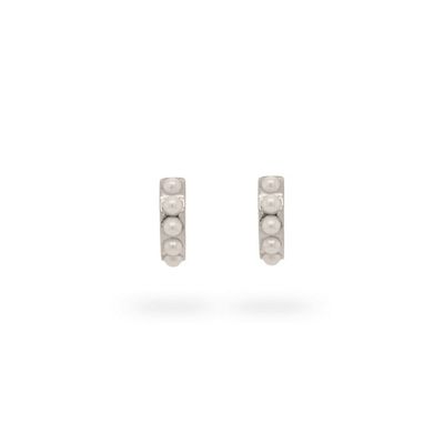 24Kae 42419S Oorringen Pearls zilver 12 mm