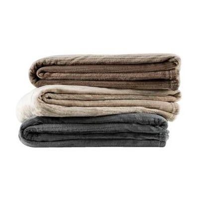 Plaid Lenn - beige - 200x220 cm - Leen Bakker