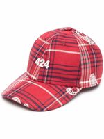 424 casquette à motif tartan - Rouge - thumbnail