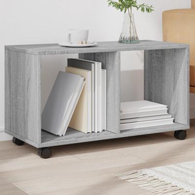 Rolkast 72x33x42,5 cm bewerkt hout grijs sonoma eikenkleurig