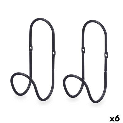 Hangers Gift Decor Zwart Metaal Set 2 Onderdelen (6 Stuks)