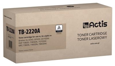 Actis Toner cartridge TB-2220A (vervanging Brother TN-2220; Standaard; 2600 pagina's; zwart)