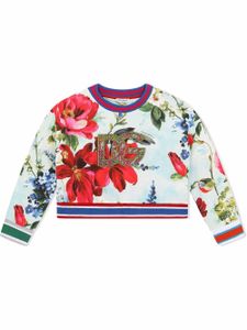 Dolce & Gabbana Kids sweat Cardinal's Guard à logo brodé - Bleu