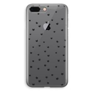 Kleine kattenkopjes: iPhone 8 Plus Transparant Hoesje