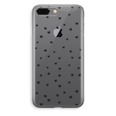 Kleine kattenkopjes: iPhone 8 Plus Transparant Hoesje