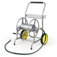 Metalen Tuinslangwagen 70 m voor 20 mm Slang Tuinslangwagen Slanghaspel Zilver
