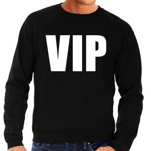 VIP tekst sweater / trui zwart voor heren