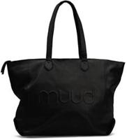 MUUD Laura weekendtas Black - Handgemaakt leren weekendtas 38x57x40x20cm