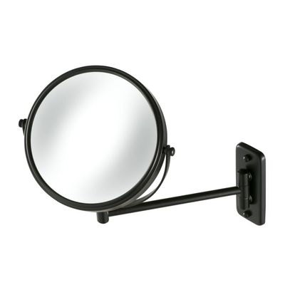 Scheer- en Make-up Spiegel Geesa Nemox Wand 3x Vergrotend Zwart