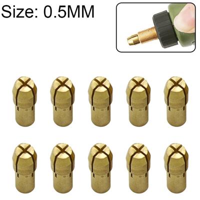 10 PC's drie-klauw koper klem moer voor elektrische molen hulpstukken boring diameter: 0.5mm