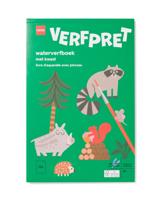 HEMA Waterverfboek met kwast 14x21cm bosdieren