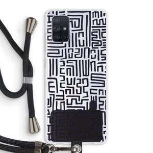 Moroccan Print: Samsung Galaxy A71 Transparant Hoesje met koord