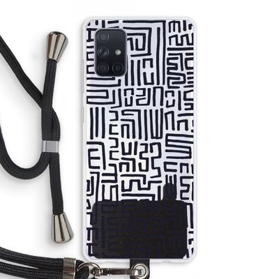 Moroccan Print: Samsung Galaxy A71 Transparant Hoesje met koord