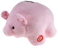 Tender Toys spaarvarken Piggy Bank pluche 17 cm roze - thumbnail