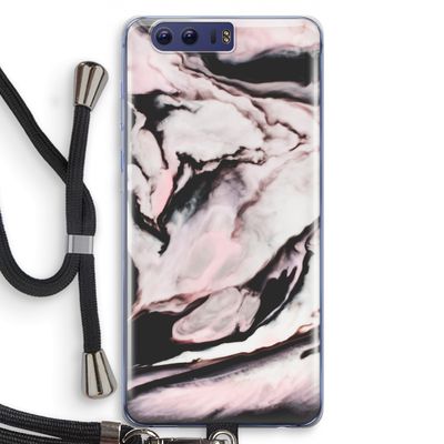 Roze stroom: Honor 9 Transparant Hoesje met koord