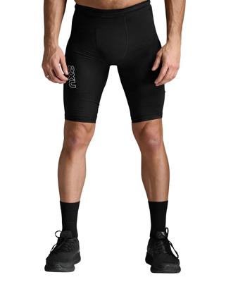2XU Light Speed React Compression Shorts Black/White Reflective Heren