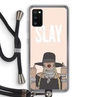 Slay All Day: Samsung Galaxy A41 Transparant Hoesje met koord