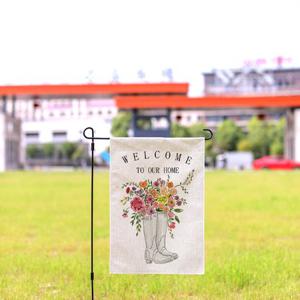 12 x 18 Double Sided Printed Burlap Hello Spring Welcome Garden Flag Yard Flag Holiday Outdoor Decor Flag