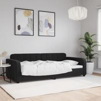 Slaapbank 90x200 cm fluweel zwart
