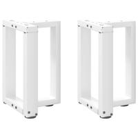 Salontafelpoten 2 st T-vormig 28x25x(42-43) cm staal wit