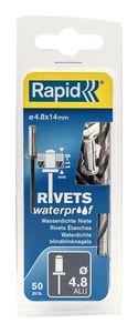 Rapid blindklinknagel waterproof + drill 4.8x14mm (50st)