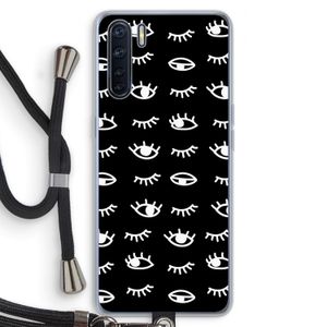 Eye pattern #3: Oppo A91 Transparant Hoesje met koord