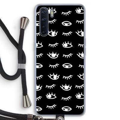 Eye pattern #3: Oppo A91 Transparant Hoesje met koord