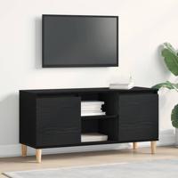 TV-kast Zwart 102 x 35 x 50 cm Bewerkt hout