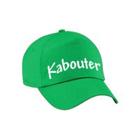 Verkleed pet voor kinderen - kabouter - groen/wit - carnaval themafeest outfit