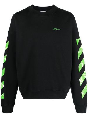 Off-White sweat en coton à rayures Diag - Noir