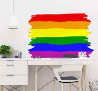 Sticker verf regenboog vlag Gay