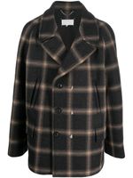 Maison Margiela x Pendleton checked wool peacoat - Noir - thumbnail