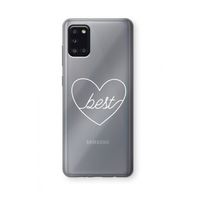 Best heart pastel: Samsung Galaxy A31 Transparant Hoesje Best heart pastel: Samsung Galaxy A31 Transparant Hoesje