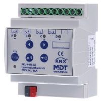 AKU-0416.03  - EIB, KNX, Universal Actuator 4-fold, 4SU MDRC, 16A, 230VAC, 100µF, 15ECG, AKU-0416.03 - thumbnail