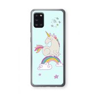 Regenboog eenhoorn: Samsung Galaxy A31 Transparant Hoesje