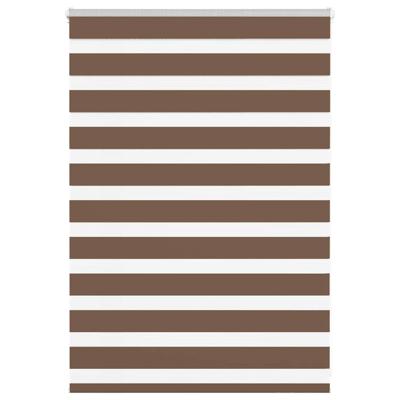 VidaXL Zebra rolgordijn 115x100 cm stofbreedte 110,9cm polyester bruin